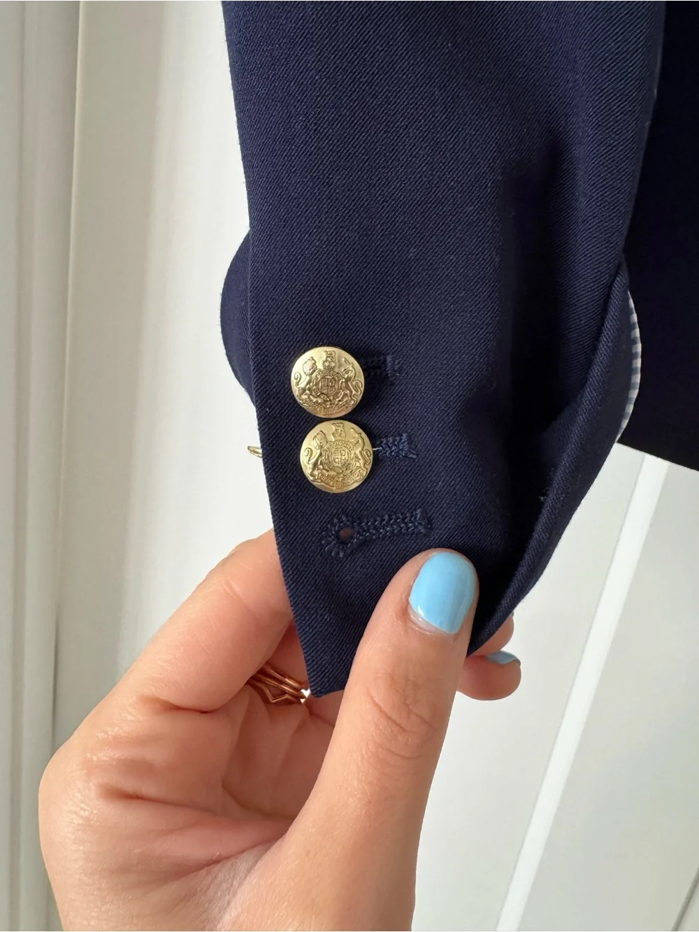 J. Crew Navy Blazer with Gold Buttons